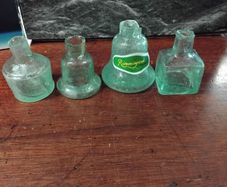 4 Antique ink bottles