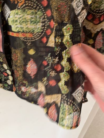 Metallic patterned blouse