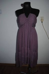 Brand new H&M Dusty pink midi halter neck flared dress size UK14 EU42 Postage included