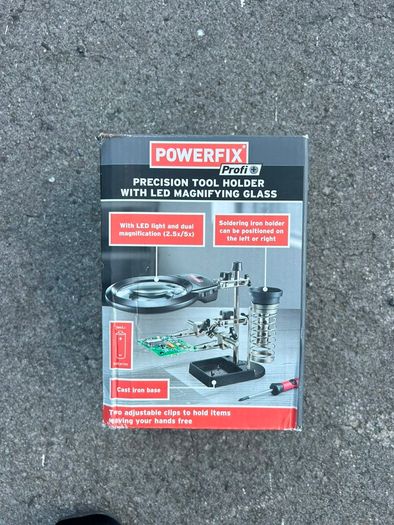 Powerfix Precision Tool Holder with LED Magnifying Glass