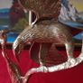 High Quality Shiny Solid Brass Eagle On A Wooden Round Black Plinth Base Image 5