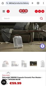 Delonghi Capsule Fan Heater