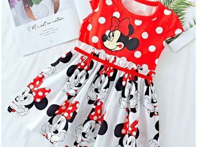Lovely Minnie Mouse Princess Birthday Party Outfit Girls Dress Sz 3-4 Yrs