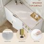 Sideboard, Kitchen Cabinet, Freestanding Bathroom Cabinet with Two Doors, Adjustable Shelves Image 4
