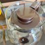 Retro MCM 1970s Dutch Glass Butterfly Coffee Pot with 4 Tulip Cups Mugs With Removable Covers Image 8