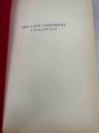 Signed Terry Pratchett The Last Continent First Edition 1998 HB Doubleday DJ