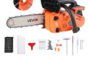 25 cc Gas Chainsaw, 12 inch Gas Powered Chainsaw, 1.02 HP Power Chain Saw with Non-Slip Handle, Gas-Powered Chainsaws with Dual Fuel Tanks