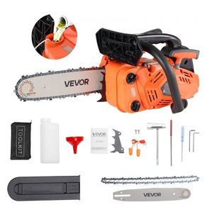 25 cc Gas Chainsaw, 12 inch Gas Powered Chainsaw, 1.02 HP Power Chain Saw with Non-Slip Handle, Gas-Powered Chainsaws with Dual Fuel Tanks
