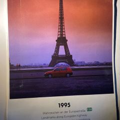 Calendar from 1995 from Volkswagen, unused, with some marks