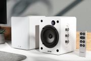 White Bluetooth Bookshelf Speakers 60W