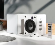 White Bluetooth Bookshelf Speakers 60W