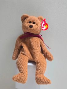 NEW Rare Retired Ty Beanie Baby - Curly the Bear