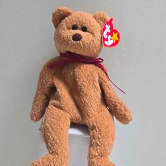 NEW Rare Retired Ty Beanie Baby - Curly the Bear