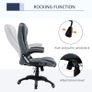 Office Chair Computer Ergonomic Reclining Backrest Swivel Seat Height Adjustable Padded Armrest Gray Image 6