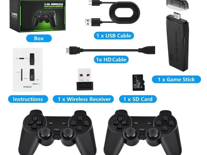 Retro Games Console, New Model Video Game Console With 128G, Built-in 20000+ Classic Games, Plug And Play Retro Game Stick for TV, Toys Gifts for Kids Adult