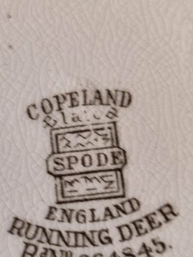 Rare Hanging Side Plate Copeland Spode England Rnning Deer Rin 664845