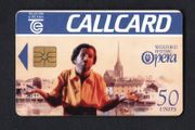 1994 Ireland 50 unit Wexford Opera Festival (Gemplus GEM1) Call Card Used. Telecom Eireann card number 1076