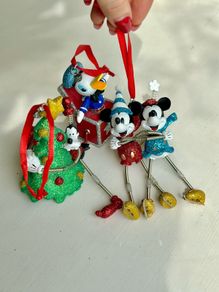 Disney Store Mickey, Minnie, Goofy and Donald Ornaments, 2017