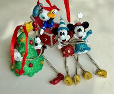 Disney Store Mickey, Minnie, Goofy and Donald Ornaments, 2017