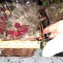 Christmas Basket with straw ( large) Image 3