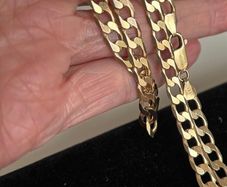 9ct gold flat curb chain
