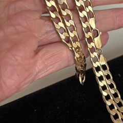 9ct gold flat curb chain