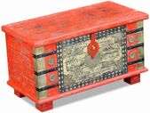 Storage Chest Red Mango Wood 80x40x45 cm