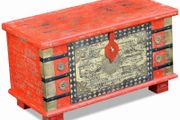 Storage Chest Red Mango Wood 80x40x45 cm