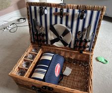 vintage wicker picnic basket