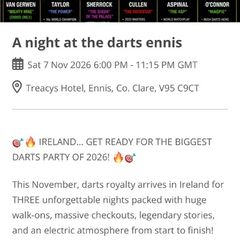 Darts ticket
