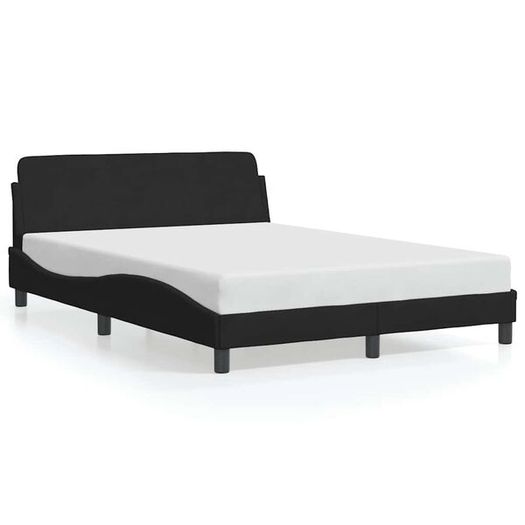 Bed Frame "Dover" Black 135x190 cm Double Velvet