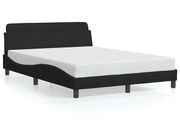 Bed Frame "Dover" Black 135x190 cm Double Velvet