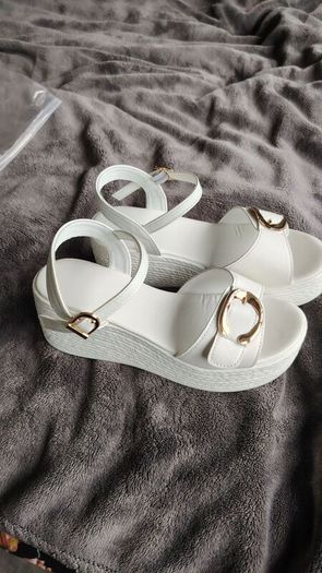 New white sandals