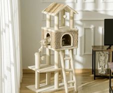 with Cat Cave incl. Toys Sisal Plush Khaki + Beige + Coffee