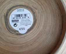 new extra large lacquer bowls marks & Spencer stickers attached