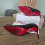 Christian Louboutin Kate 85 Pumps Black Embossed Leather Image 2