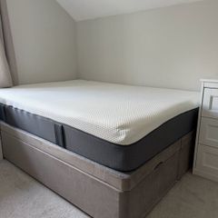 Grey Velvet Storage Divan Bed (Double)
