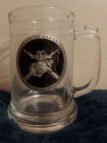 United States Marine Corps Silent Drill Platoon glass tankard