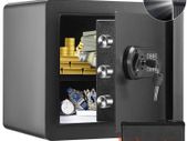 Safe, 1.2 Cubic Feet Home Safe, Steel Security Safe with Digital Keypad and 2 Keys, Cabinet Safe with Fire-proof Bag, Protect Cash, Gold, Jewelry, Documents for Home, Hotel, 15.8x11.8x13.8 inche