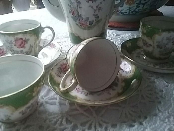Rare A.B.J. Grafton China Coffee Part Set "Canton"