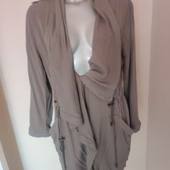 Atmosphere lovely light dark beige coat size UK14 EU42 Perfect condition Postage included