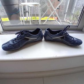 PRADA trainers shoes leather Navy Blue UK6&1/2 EU 40 Monte Carlo Model 4E2791