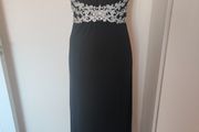 Quiz black embroidered maxi dress Perfect condition size UK10 EU38 Postage included
