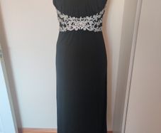 Quiz black embroidered maxi dress Perfect condition size UK10 EU38 Postage included