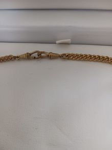 Gold colour watch chain