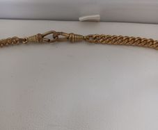 Gold colour watch chain