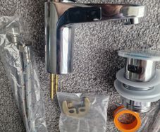 Mixer tap with new connectors and sink plug