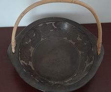 Vintage Dish with Bamboo Handle