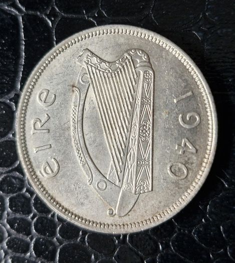Ireland Eire 1940 Silver Half Crown Coin