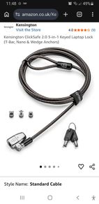 Kensington 3-in-1 Keyed Laptop Lock (ClickSafe 2.0)